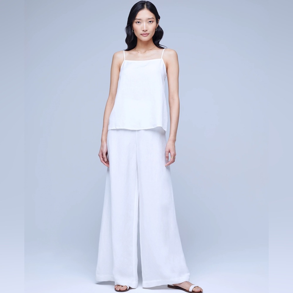 NWT NEVER WORN SELLING AS SET - L’AGENCE White Linen Tank/Pant Set